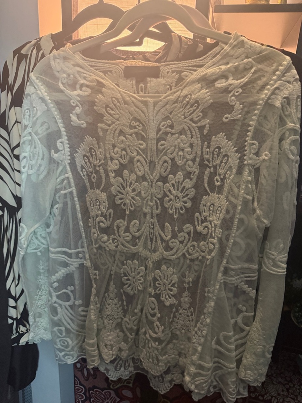 Julie Mint Mesh Cover-up/ Top